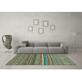 thumbnail image 3 of Ahgly Company Indoor Rectangle Abstract Light Blue Modern Area Rugs, 5' x 8', 3 of 4