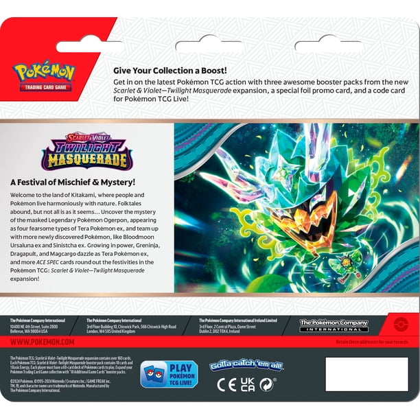 Pokemon TCG: Scarlet / Violet - Twilight Masquerade 3 Booster Pack