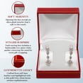 thumbnail image 4 of Novel Box Red Faux Leatherette Earring Box with Gold Trim for Jewelry Storage & Gift Presentation, 4 of 7
