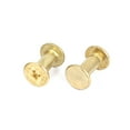 thumbnail image 3 of Uxcell M5x10mm Brass Plated Binding Chicago Screw Post for Leather Purse Belt (17-pack), 3 of 4