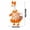 Fall Porch Goose Outfit Pumpkin Dress A4, variant on Porch Goose Fall Outfit with Pumpkin Dress, Thanksgiving Maple Goose Costume for 23" Lawn Statue, Outdoor Garden Patio Yard Decoration