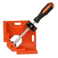 thumbnail image 1 of 90 Deg Corner Right Angle Clamp Vice Grip Woodworking Quick Fixture Aluminum Tool (Orange), 1 of 9