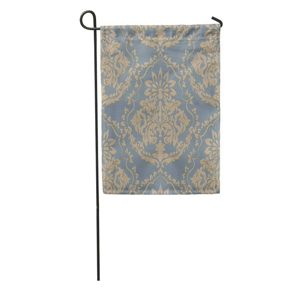 POGLIP Anniversary Vintage Baroque Damask Pattern Luxury Classic Royal Victorian Garden Flag Decorative Flag House Banner 28x40 inch