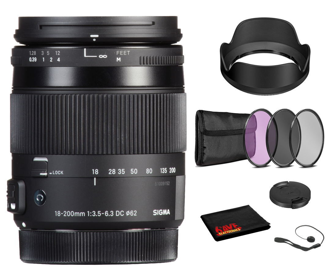 Sigma 18 0mm F 3 5 6 3 Dc Macro Os Hsm Contemporary Lens For Nikon F With Bundle 3pc Filter Kit More Renewed Walmart Com Walmart Com