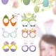 thumbnail image 2 of Gafas de conejito de Pascua con forma de huevo y zanahoria, accesorios para fotos, gafas de conejito de Pascua para bebé 6 uds estilo A, 2 of 6