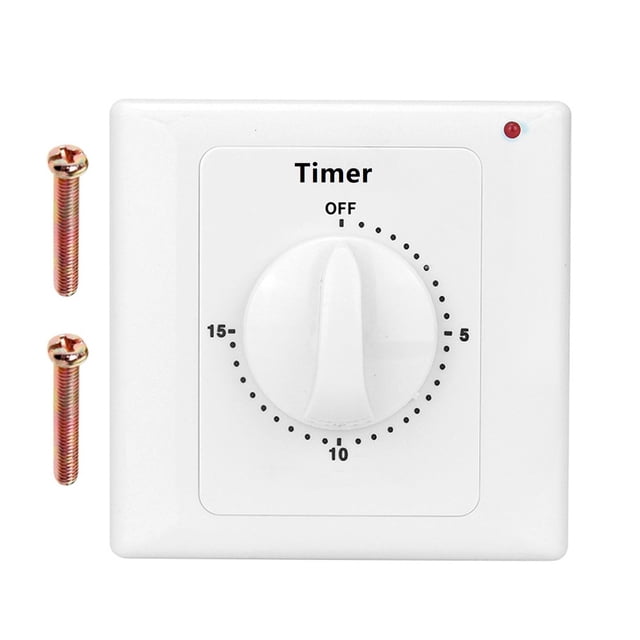 BTOER Countdown Timer Switch AC220V Electronic Mechanical Countdown Controller 86Panel Water Dispensers, Water Heaters, Air Conditione