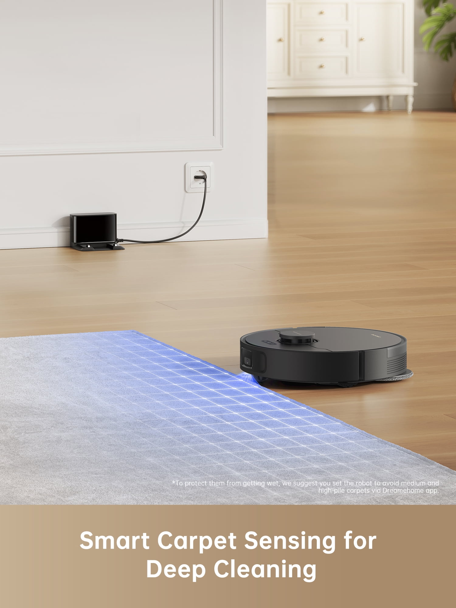 Dreame L10s Pro Gen 2 Robot Vacuum and Mop Combo, 7000Pa Suction, DuoScrub Mopping,7mm Auto Lifting Mop, Ultrasonic Carpet Detection, All-Rubber Roller Brush, Ideal for Pet Hair, Hard Floor, Carpet