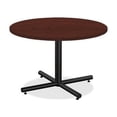 thumbnail image 4 of Lorell Round Invent Tabletop - Mahogany Round Top - 1" Table Top Thickness x 42" Table Top Diameter - Assembly Required - High Pressure Laminate (HPL), Mahogany - Particleboard, Polyvinyl Chloride (PV, 4 of 4
