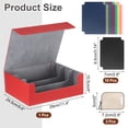 thumbnail image 2 of Caja de almacenamiento de cartas Uxcell, caja de almacenamiento de cartas Commander, caja de mazo que sostiene más de 1800 cartas, caja de cuero con cierre magnético y 10 divisores, Rojo/Gris, 2 of 7