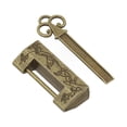 thumbnail image 4 of Cadenas Rétro en Alliage de Zinc Style Chinois Boîte en Bois Tiroir, 4 of 10