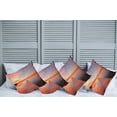 thumbnail image 2 of Ambesonne Nature Throw Pillow Cover 4 Pack, Pathway Sunset at Ocean, 16", Orange Lavender, 2 of 5