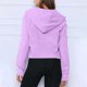 thumbnail image 2 of Gibobby Divertidas Sudaderas para Adolescentes Sudaderas para mujer con media cremallera, recortado de forro polar con cremallera, sudaderas con capucha, trajes de otoño, ropa （Rosa， XXL), 2 of 4
