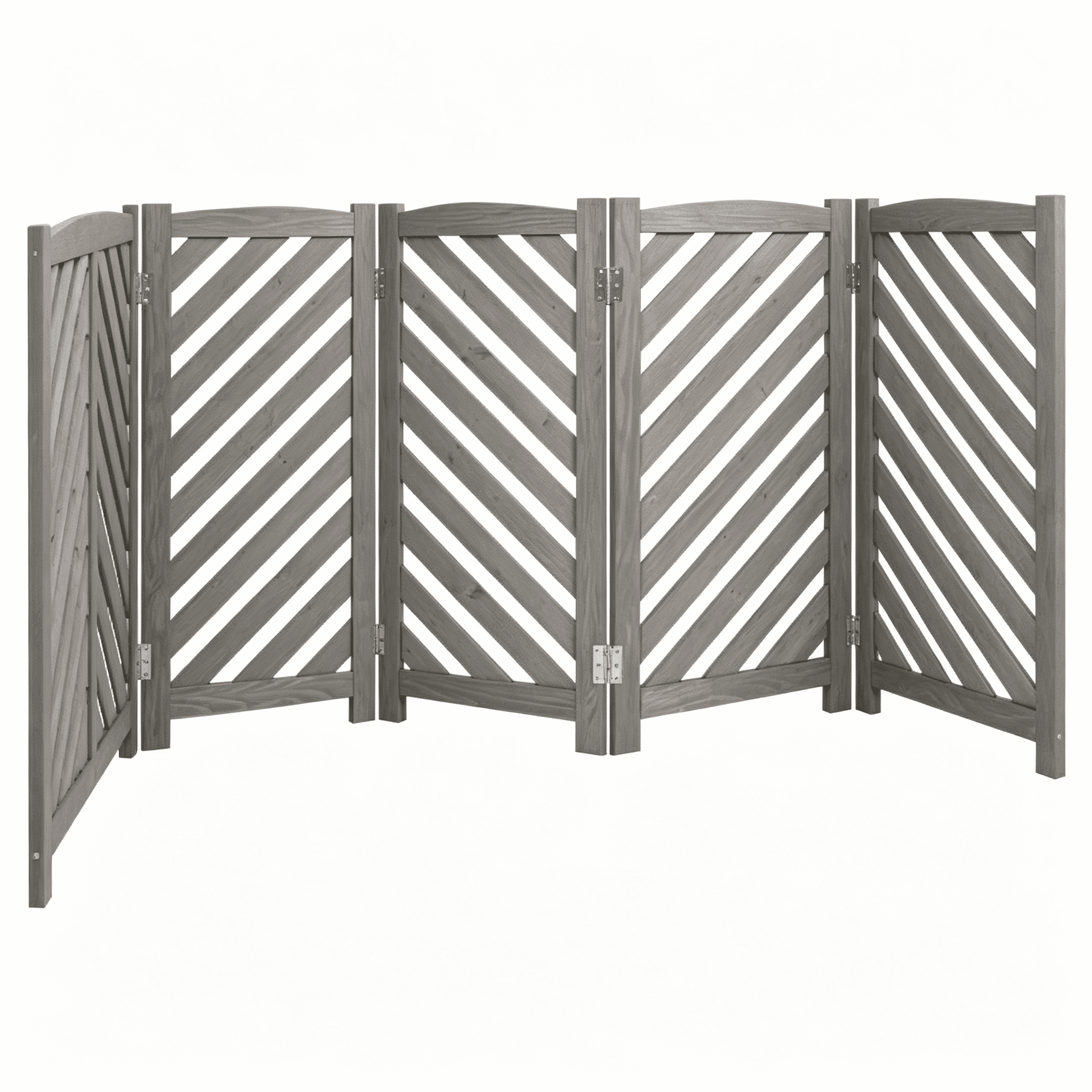Cedar Wood Outdoor Privacy Screen, 3-Panel Freestanding, U-Shaped Design, AC Unit Cover