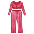 thumbnail image 3 of Women Beach Mesh Sheer Bikini Cover Up Swimwear Bathing Tops+Pants Set, 3 of 5