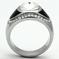 thumbnail image 3 of Luxe Jewelry Designs Stainless Steel Men's Ring with Cushion Crystal - Size 13, 3 of 4
