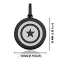 thumbnail image 2 of Stainless Steel Captain America Round Medallion Pendant Necklace, 2 of 3