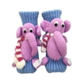 thumbnail image 2 of Calcetines de animales, regalos de , divertidos, gruesos y suaves, calcetines de tubo medio para el dormitorio y el hogar. Elefante azul claro, 2 of 8