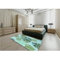 thumbnail image 4 of Ahgly Company Indoor Round Patterned Blue Lagoon Blue Area Rugs, 8' Round, 4 of 6