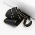 thumbnail image 2 of Cinta de raso de grosgrain con borde dorado negro de 5 metros, paquete de regalo, boda, Navidad, hecho a mano, bricolaje, 16, 25 y 38 MM, 2 of 4