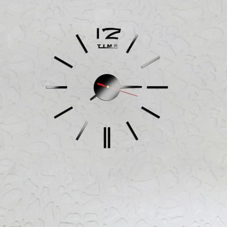 Homesteed Modern Wall Clock 3 D Sticker DIY Clock Wall Decor Frameless Mirror Surface Silent Clock for Living Homesteed Modern Wall Clock 3 D Sticker DIY Clock Wall Decor Frameless Mirror Surface Silent Clock