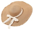 thumbnail image 5 of Women Sun Hat Wide Brim Cap Summer Fashionable Bow Beach Travel Visor Cap, 5 of 7