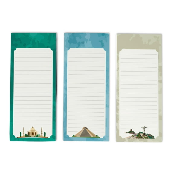 Inkdotpot Pack of 3 Magnetic Fridge To-Do List Notepads- Magnetic Memo Pads For Refrigerator-(50 Sheets Each)-TD