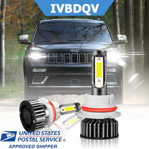 9007/HB5 LED Headlight Bulbs For Ford Focus 2005-2007 Dual High/Low 6000K White LED Bulbs, Pack of 2