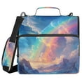 thumbnail image 2 of Circular Folder Package 13.6*3.5*12.4 Inches ,Binder Bag，Binder Organizer，Zipper Binder，3 Ring Binder ,Suitable for Work Picturesque Rainbow, 2 of 8