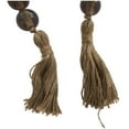 thumbnail image 5 of DecMode Handmade Round Dark Brown Glass Garland with Tassel with Knotted Brown Jute, 5 of 17