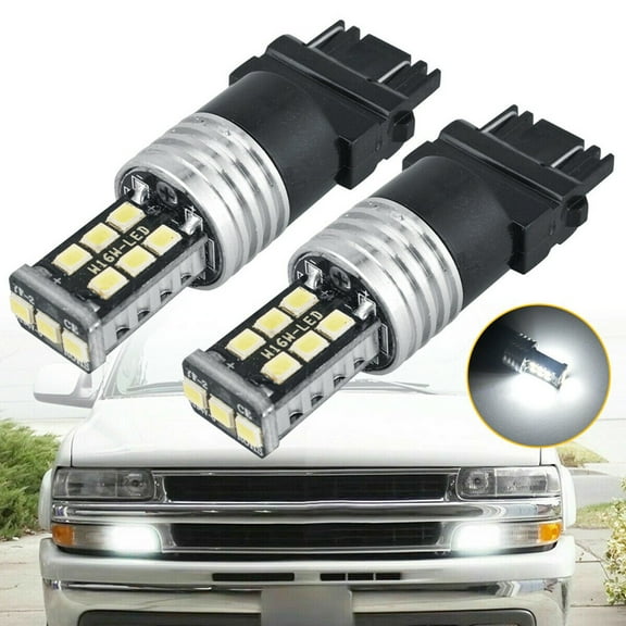 3157 3156 3057 4157 3157 LED Bulbs Xenon White, Ultra Bright 15-SMD LED Replacement for Back Up/Reverse Lights, Brake/Tail Lights, Turn Signal/Parking or Running Lights (Pack of 2)