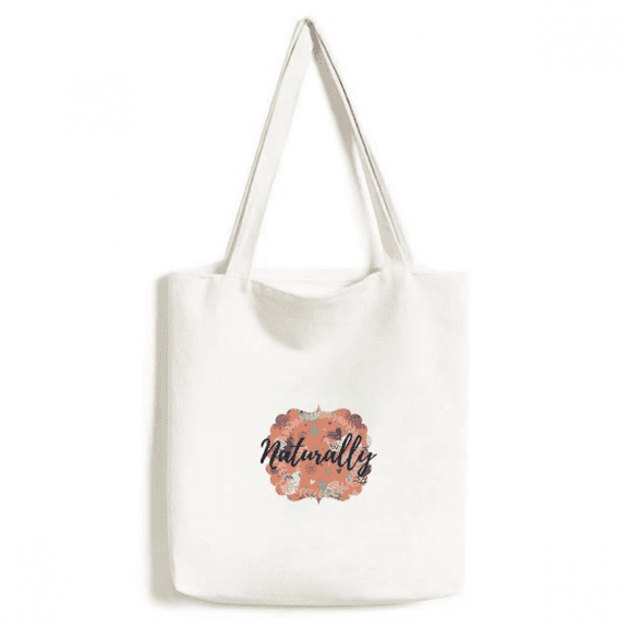 Orange Flower Paint Tote Canvas Bag Shopping Satchel Casual Handbag