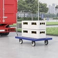 thumbnail image 4 of Platform Cart, Industrial Dolly Cart Heavy Duty, Platform Hand Truck Push Cart, Commercial Flatbed Cart with Swivel Wheels, 660Lb Capacity, 4 of 7