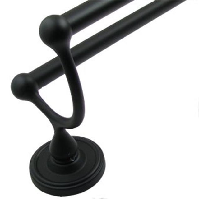 Rusticware 8222BLK Midtowne Noir Double Porte-Serviettes de 24 Po