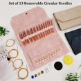 thumbnail image 3 of Aluminum Interchangeable Sewing Crochet Needles Circular Knitting Needles Set Weaving Yarn Knitting Tools Weave Kit C, 3 of 5