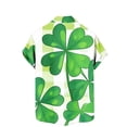 thumbnail image 4 of JURANMO St. Patricks Day Printed Hawaiian Shirt for Men, Men's Casual Beach Summer Shirts Novelty Graphic Tees Vacation Tops Green XXXXL Back to College Sale, 4 of 6