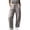 Gray Pants for Women, variant on Cotton Linen Pants Women Wide Leg Loose Casual Cropped Elastis Waisted Pants for Women with Pockets