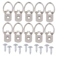 thumbnail image 4 of EXHUMKY 200Pcs Durable Plated Silver D Ring Photo Frame Hooks with Screws for Wall Hanging Pictures, 4 of 8