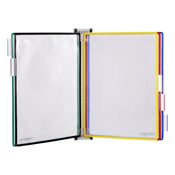 Djois by Tarifold Magnetic Wall Mount Reference System, Letter-Size, 5 Pockets, Magnetic, Assorted