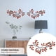 thumbnail image 2 of Qenwkxz 2 piezas de metal con forma de hoja de árbol, decoración de pared, rama de olivo, hoja de vid, arte de pared, letrero artístico para colgar en la pared, color rojo, 2 of 8
