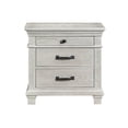 thumbnail image 4 of New Classic Furniture Silver Sands Wood 3-Drawer Nightstand in Gray, 4 of 8
