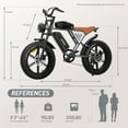 thumbnail image 7 of JANSNO X70 Electric Bike 48V 34Ah Modular Dual Batteries,20"x4.0 Adult Electric Bike with 750W Motor with Unlockable Rage Mode, Extra Long Range, 7-Speed Transmission UL2849, 7 of 7