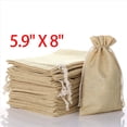 thumbnail image 3 of 100 Piezas DBolsas de Arpillera de Natural de 5.9 x 8 Pulgadas con Cordón Yute para Bolsas de Regalo Bolsas de Joyería para Bodas,Sacos de Refrigerios Y Proyectos de Bricolaje, 3 of 5