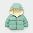 thumbnail image 2 of Girl's Cropped Puffer Coat, Adorable Solid Color Design with Secure Pockets, Comfortable Short Jacket for Boys & Girls Daily Wear.Light Green100, 2 of 3