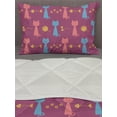 thumbnail image 3 of Kittens Comforter & Sham Bedding Set, Funny Joyful Playful Smiling Hungry Cats Fish Paws Meows Pet Pattern, 3 pcs Duvet Set Microfiber Filling Quilt, 5 Sizes, Dark Magenta Coral Blue, by Ambesonne, 3 of 4