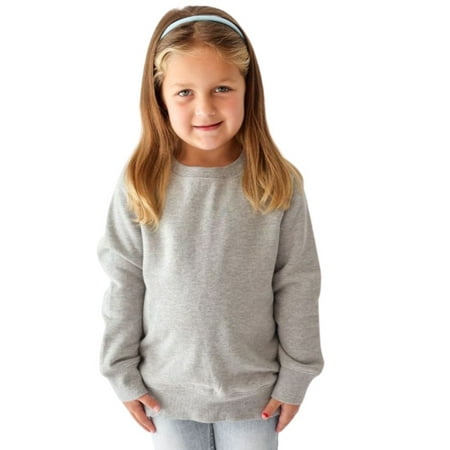 

Unisex Kids Medium Heather Grey Crew Neck Sweatshirt