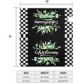 thumbnail image 2 of Spring Welcome Mailbox Cover Magnetic Standard Size 18" X 21" Sage Flowers Mailbox Covers Mailbox Covers Black Buffalo Plaid Decor Mailbox Wraps Post Box Cover for Home, 2 of 6