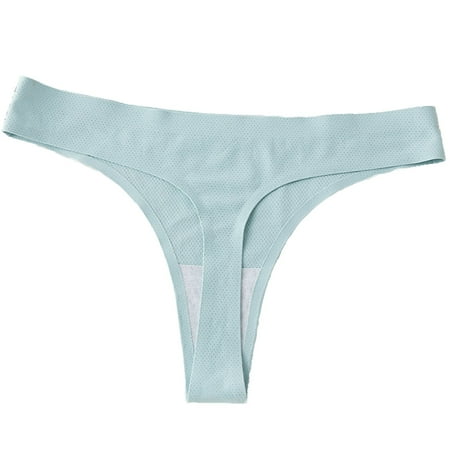 

WZHKSN Female Solid Panties Blue Traceless Briefs 1-Pack