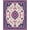 Blue Pink Ivory, Pattern 2, variant on ODIKA Medallion Oriental Vintage Floral With Maximalist Vine Border Stain Resistant Low Profile for Dorm Room, Small Living Apartment