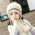thumbnail image 3 of Eltusu Girls Thermal Beanies, Warm Comfy Soft Ears Flaps Winter Hats Beige Size Free Size, 3 of 6