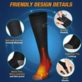thumbnail image 4 of Heated Crew Boot Socks, 4000mAh Rechargeable Electric Heated Socks, Washable Heating Socks for Winter Outdoor Sports Hiking Skiing Camping, 4 of 9